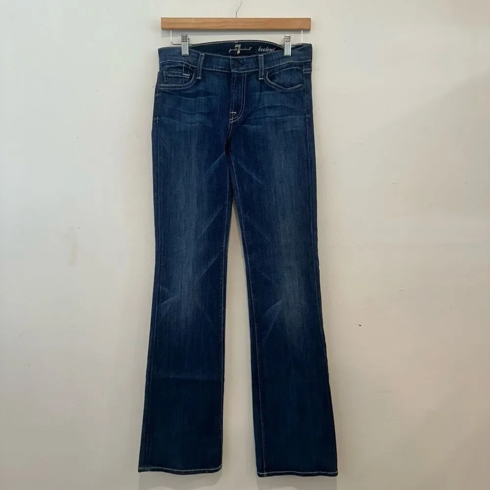 7 For All Mankind Women's Blue Boot Cut Jeans